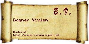 Bogner Vivien névjegykártya